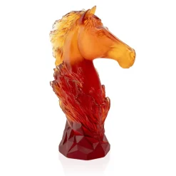 Vessière Cristaux Bestiaire|Animaux Cristal|Cavalier d’Echec Ambre Daum