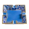 Vessière Cristaux Cendriers|Coupes & Photophores|Cendrier carré Héritage bleu Émaux de Longwy