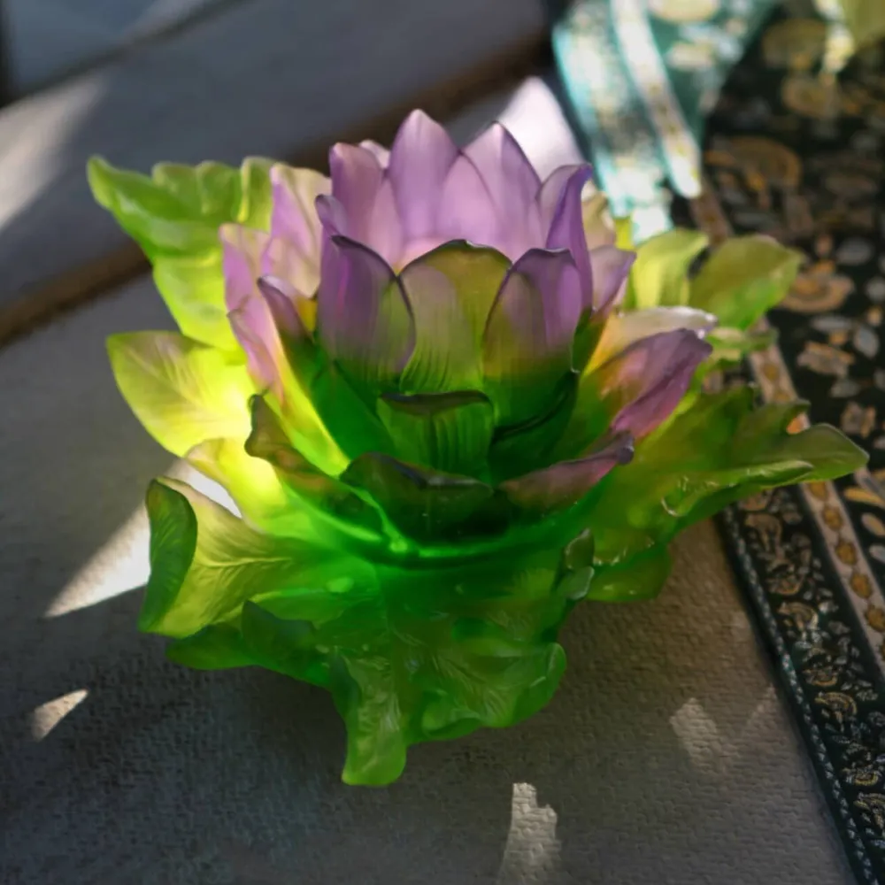 Vessière Cristaux Editions D’Art|Coupes Cristal|Centre de Table Duo Jardin de Lotus Daum