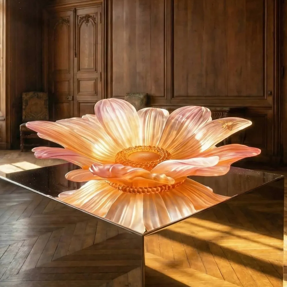 Vessière Cristaux Editions D’Art|Coupes Cristal|Centre de table Or d’Abeille Daum