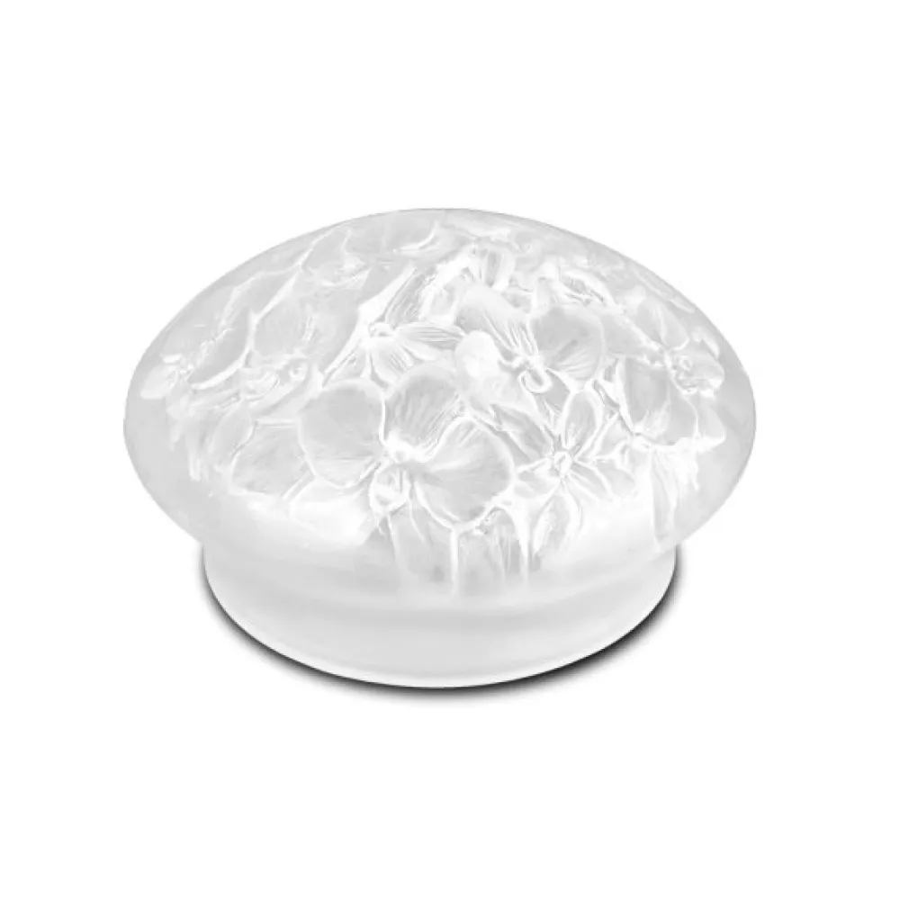 Vessière Cristaux Luminaires|Lampes Cristal|Centre table lumineux fleurs d’orchidee daum