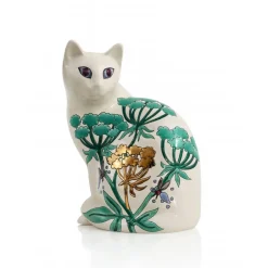 Vessière Cristaux Animaux Cristal|Animaux|Chat Assis GM Nancy Émaux de Longwy