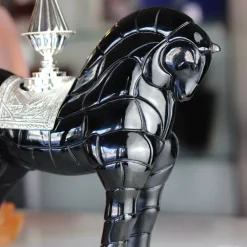 Vessière Cristaux Bestiaire|Animaux Cristal|Cheval porteur de feu noir daum