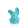 Vessière Cristaux Lunéville|Chien bouledogue turquoise Faïence de Lunéville