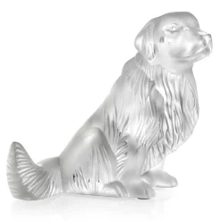 Vessière Cristaux Animaux Cristal|Sculptures Et Figurines|Chien golden retriever Lalique