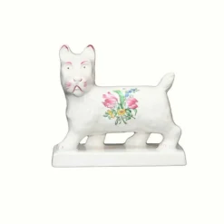 Vessière Cristaux Lunéville|Chien sur socle reverbere