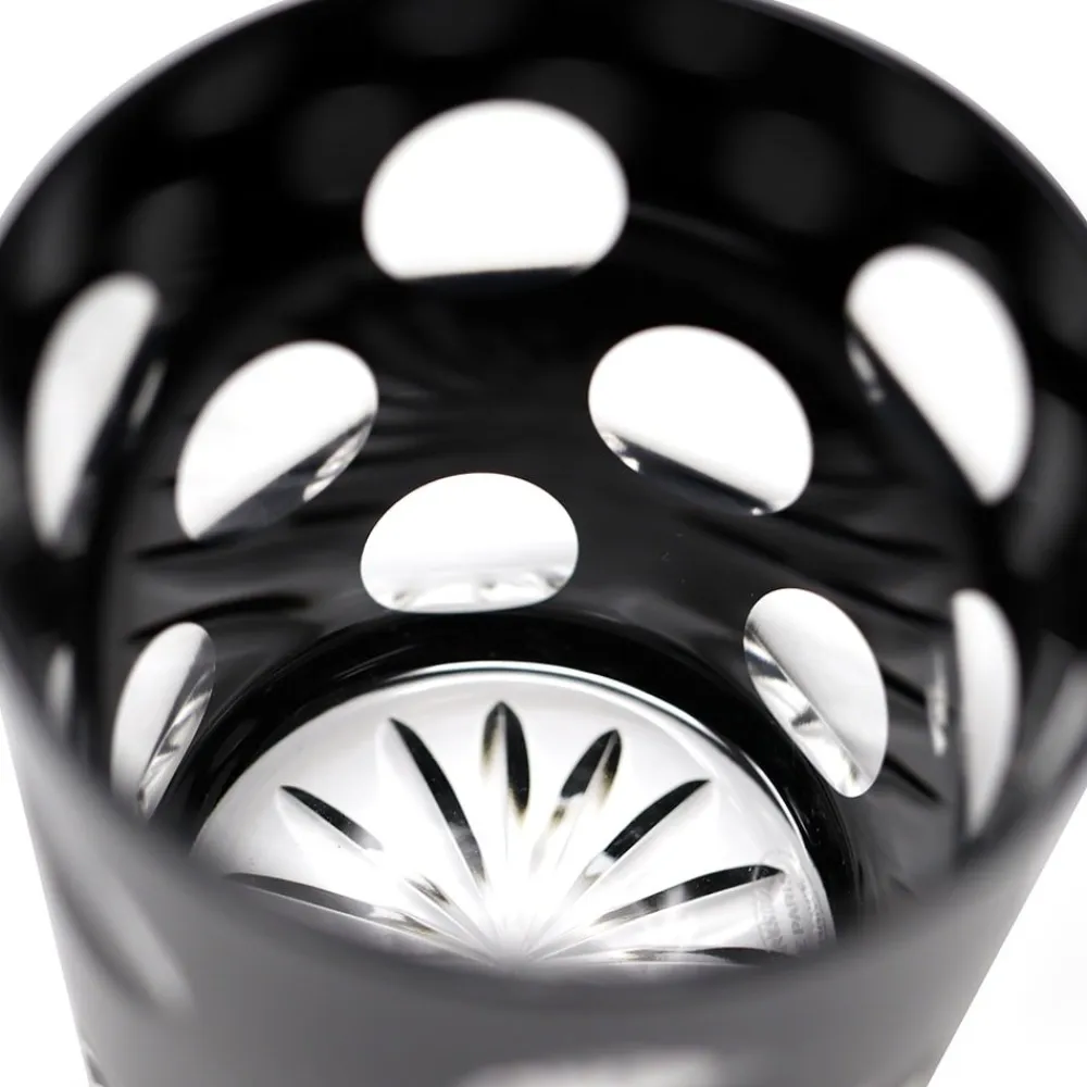 Vessière Cristaux Art De La Table|Verre Cristal Couleur|Chope cristal noir pastille