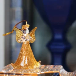 Vessière Cristaux Décoration|Ornements Cristal|Coffret Angelots de Noël X6