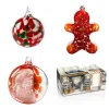 Vessière Cristaux Décoration|Coffret Boule de Noël cristal de Lorraine X3 – rouge