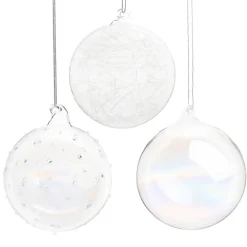 Vessière Cristaux Décoration|Coffret Boule de Noël glacée X3