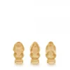 Vessière Cristaux Bestiaire|Animaux Cristal|Coffret de 3 sculptures singes Lalique