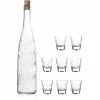 Vessière Cristaux Art De La Table|Flasque, Bouteille Cristal|Coffret eau de vie 9 pièces