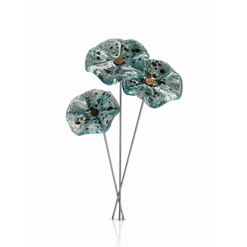 Vessière Cristaux Décoration|Fleurs Cristal|Coffret printemps pm fleurs d’extérieurs X3 bleu