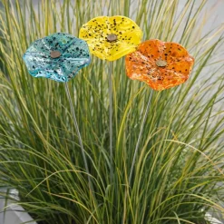 Vessière Cristaux Décoration|Fleurs Cristal|Coffret printemps pm fleurs d’extérieurs X3 jaune