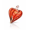 Vessière Cristaux Pendentifs Cristal|Pendentifs|Collier Cœur de Feu rouge cordon