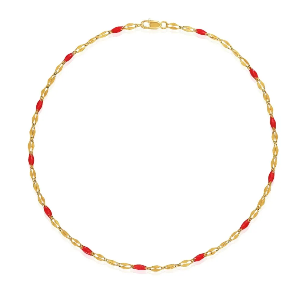 Vessière Cristaux Colliers Cristal|Colliers|Collier de perles ras de cou bohème rouge