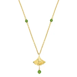 Vessière Cristaux Bijoux|Colliers Cristal|Collier ginkgo petit modèle lalique