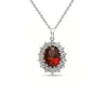 Vessière Cristaux Pendentifs Cristal|Pendentifs|Collier médaillon royal cristal rouge rubis