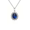 Vessière Cristaux Colliers Cristal|Colliers|Collier médaillon royal cristal bleu saphir