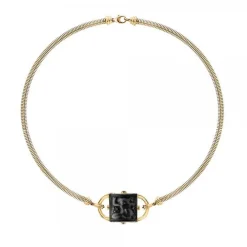 Vessière Cristaux Bijoux|Colliers Cristal|Collier nysa cristal noir lalique