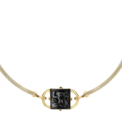 Vessière Cristaux Bijoux|Colliers Cristal|Collier nysa cristal noir lalique