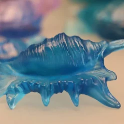 Vessière Cristaux Bestiaire|Sculptures Cristal|Coquillage pm bleu daum
