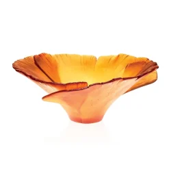 Vessière Cristaux Coupes Cristal|Coupe ambre ginkgo daum