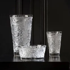 Vessière Cristaux Coupes, Coupelles Et Photophores|Coupes Cristal|Coupe merles et raisins lalique