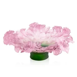 Vessière Cristaux Coupes Cristal|Coupe sur pied rose Daum
