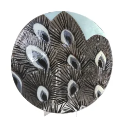 Vessière Cristaux Coupes Cristal|Coupes, Coupelles Et Photophores|Coupe XXL en verre Silvia Thermo Paon