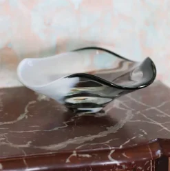 Vessière Cristaux Coupes, Coupelles Et Photophores|Coupelles Cristal|Coupelle cristal arlequin blanc noir