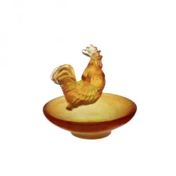 Vessière Cristaux Bestiaire|Coupelles Cristal|Coupelle horoscope coq daum
