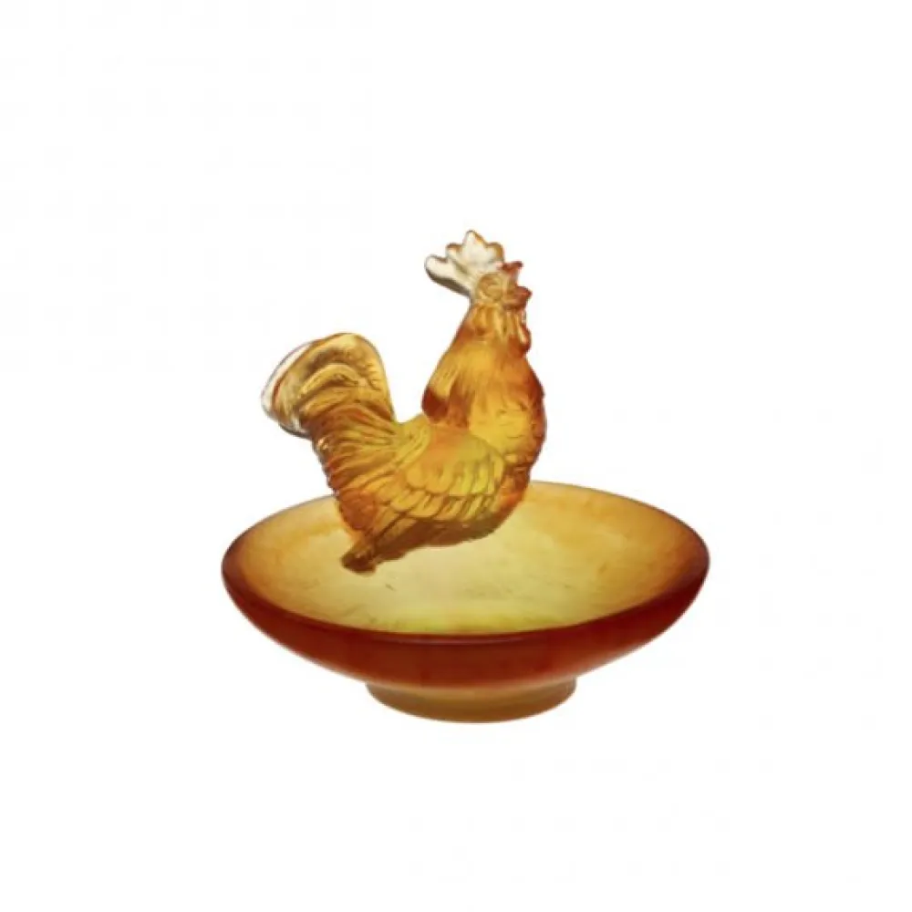 Vessière Cristaux Bestiaire|Coupelles Cristal|Coupelle horoscope coq daum