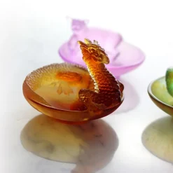 Vessière Cristaux Bestiaire|Coupelles Cristal|Coupelle horoscope dragon daum