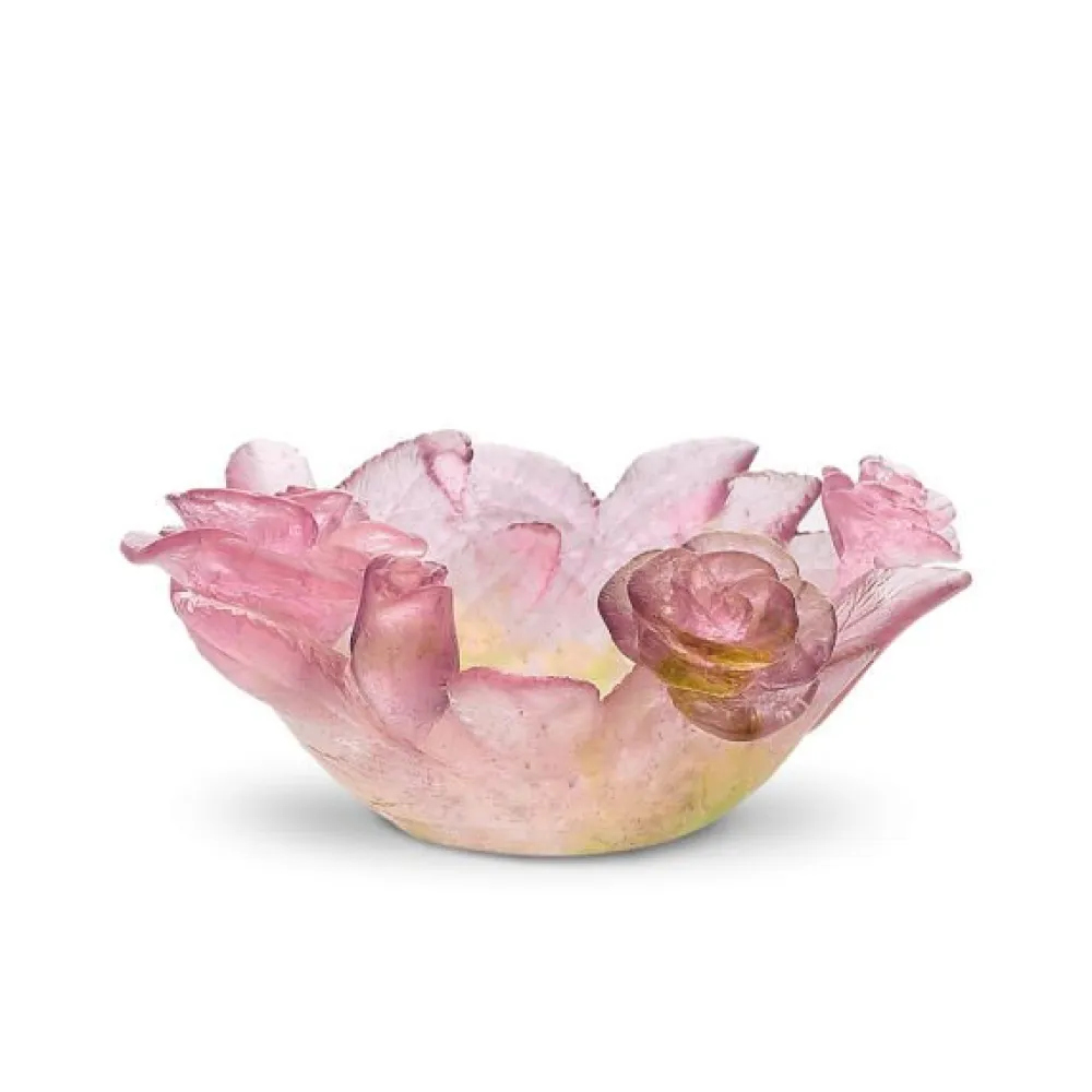 Vessière Cristaux Coupelles Cristal|Vide-Poches Cristal|Coupelle roses daum