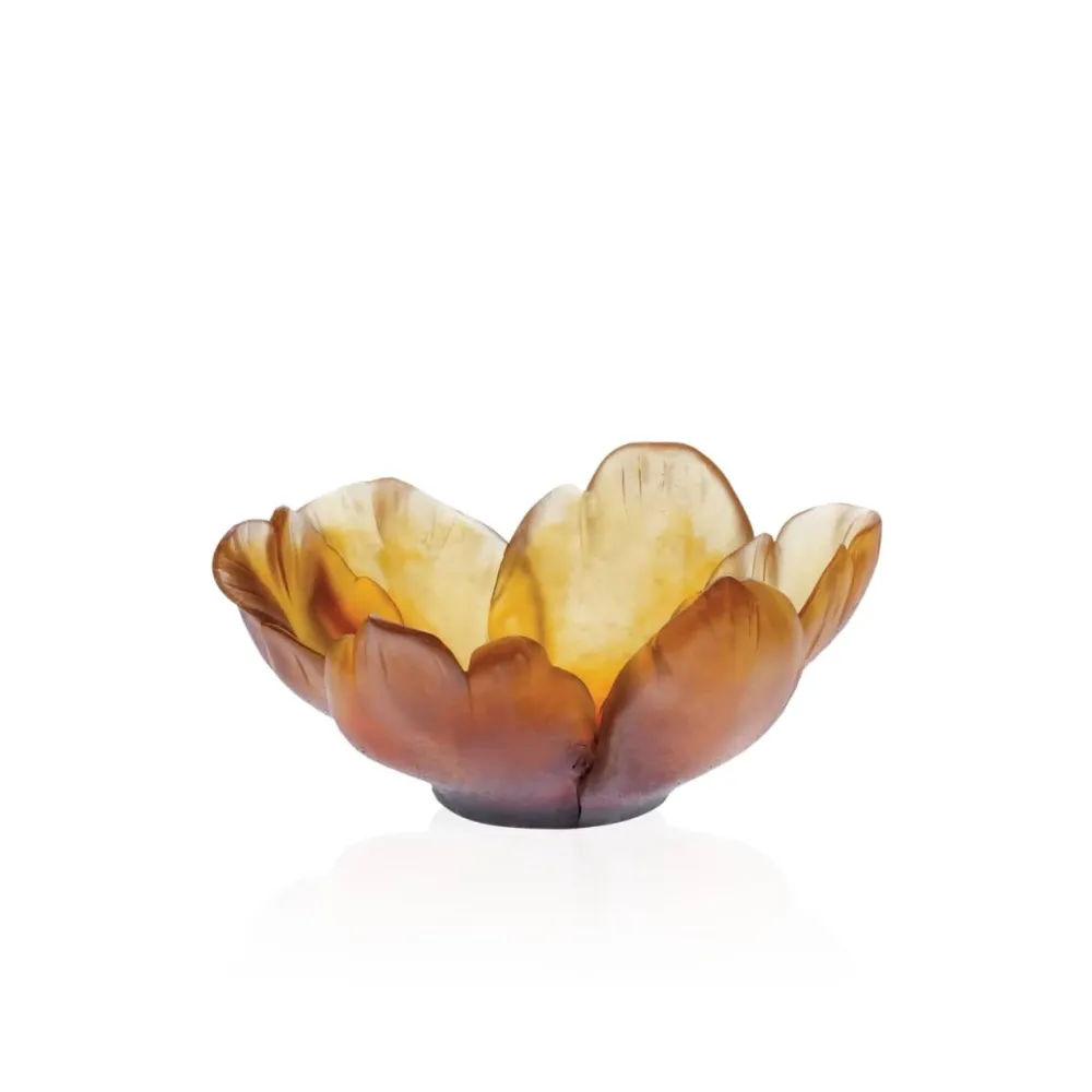 Vessière Cristaux Coupelles Cristal|Vide-Poches Cristal|Coupelle tulipe ambre Daum