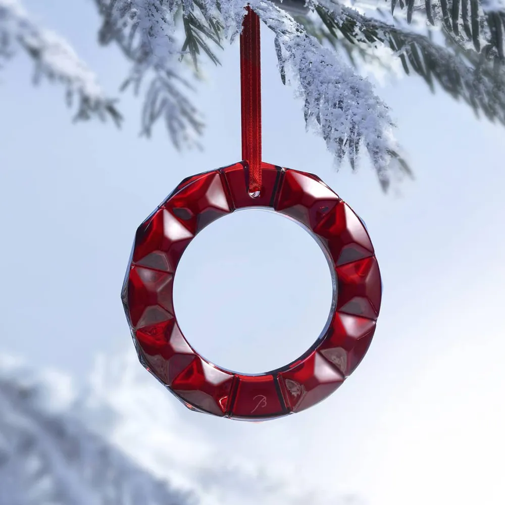 Vessière Cristaux Décoration Noël Baccarat|Décoration|Couronne de noël rouge 2021 baccarat