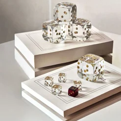 Vessière Cristaux Décoration|Sulfures, Presse-Papiers Cristal|Dé presse-papier cristal baccarat