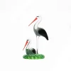 Vessière Cristaux Bestiaire|Animaux Cristal|Duo cigogne en cristal