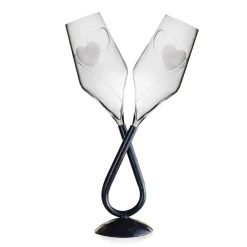 Vessière Cristaux Flûte Champagne|Art De La Table|Duo flûte coeur mariage support