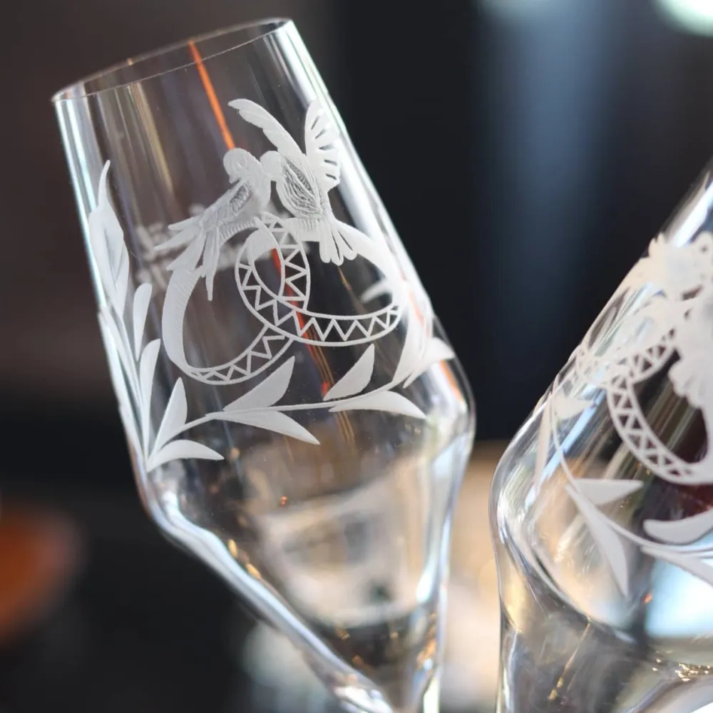 Vessière Cristaux Verre À Pied|Flûte Champagne|Duo flûte colombes mariage support