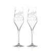 Vessière Cristaux Flûte Champagne|Verre Cristal|Duo flutes colombes mariage champagne