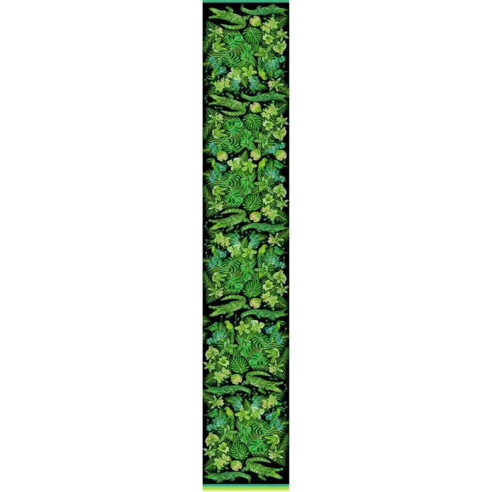 Vessière Cristaux Bijoux|Foulards Lalique|Echarpe Lalique By Ginny Litscher Dessin Jungle Vert Néon