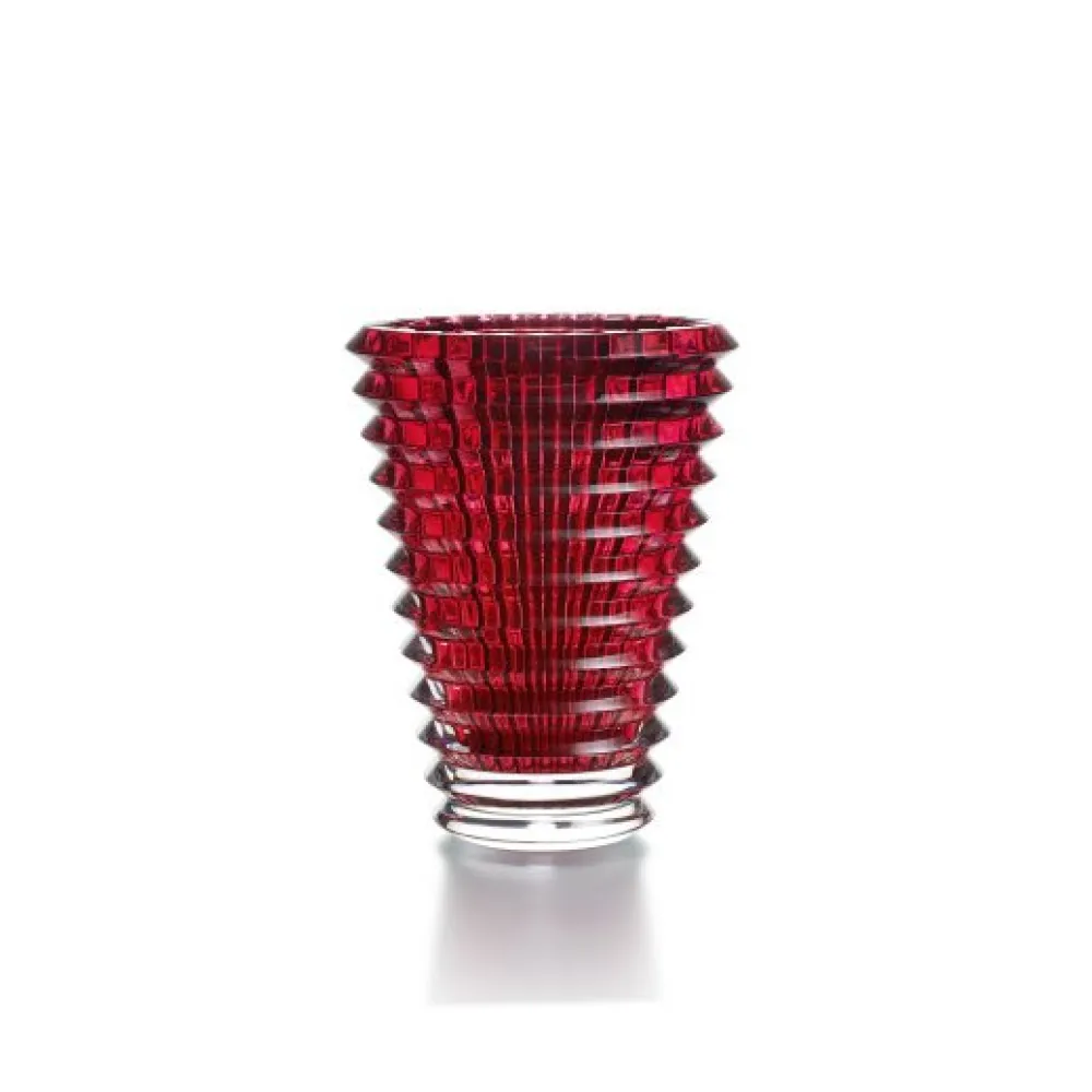 Vessière Cristaux Vases Cristal Couleur|Vases|Eye vase ovale rouge baccarat