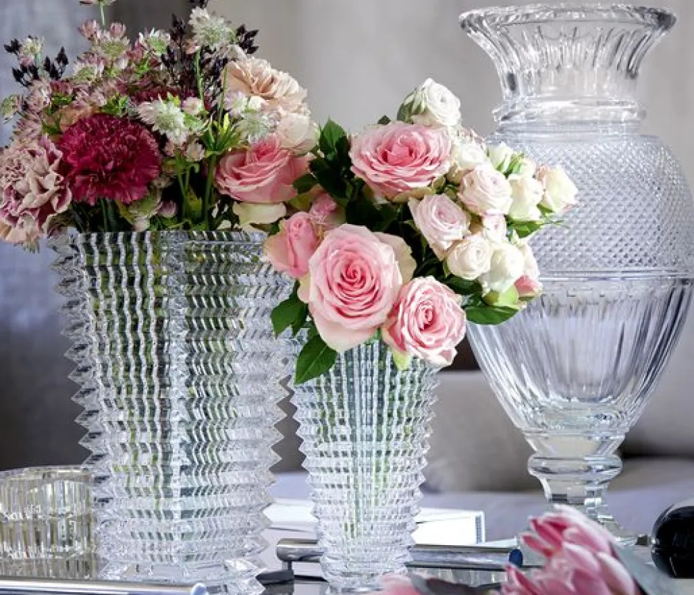 Vessière Cristaux Vases|Vases|Eye vase rectangulaire baccarat