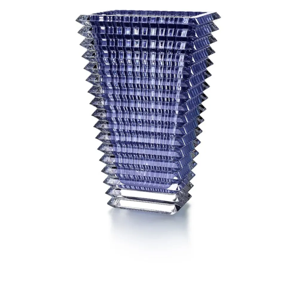 Vessière Cristaux Vases Cristal Couleur|Vases|Eye vase rectangulaire bleu baccarat