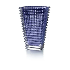 Vessière Cristaux Vases Cristal Couleur|Vases|Eye vase rectangulaire bleu baccarat