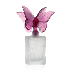 Vessière Cristaux Flacon De Parfum|Flacon couple de papillons daum