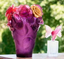 Vessière Cristaux Flacon De Parfum|Flacon couple de papillons daum
