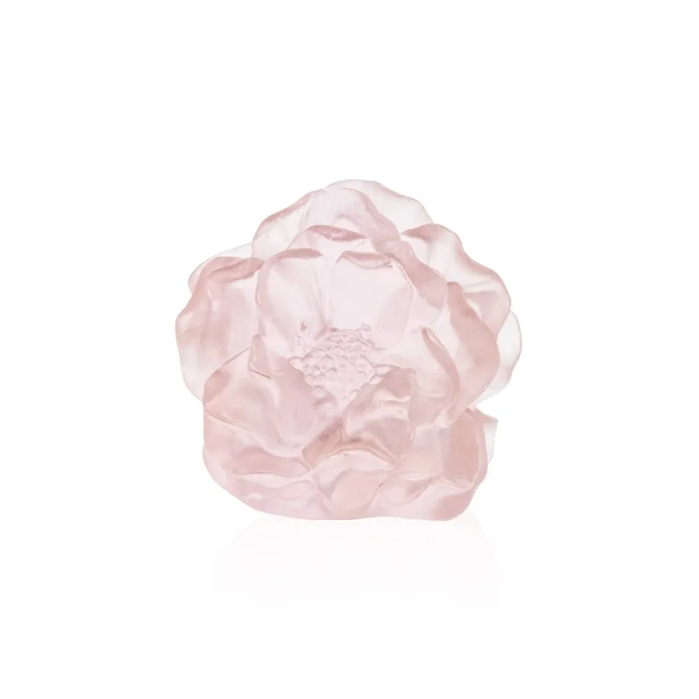 Vessière Cristaux Fleurs Cristal|Sulfures, Presse-Papiers Cristal|Fleur décorative camelia daum